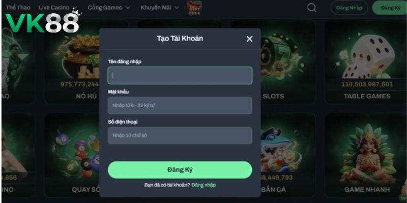 Hướng dẫn đăng ký VK88 nhanh chóng cho tân thủ