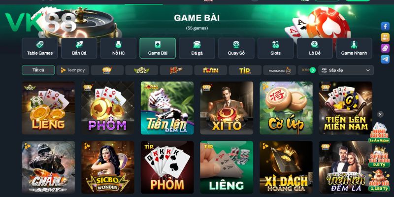 Lý do nên tham gia game bài đổi thưởng tại VK88